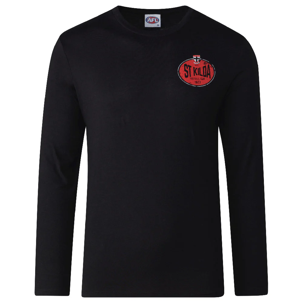 St Kilda Mens Supporter Long Sleeve Tee