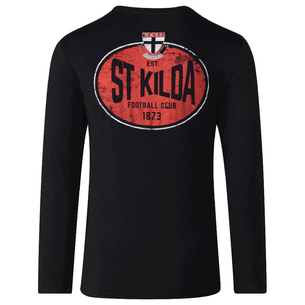 St Kilda Mens Supporter Long Sleeve Tee - Image 2