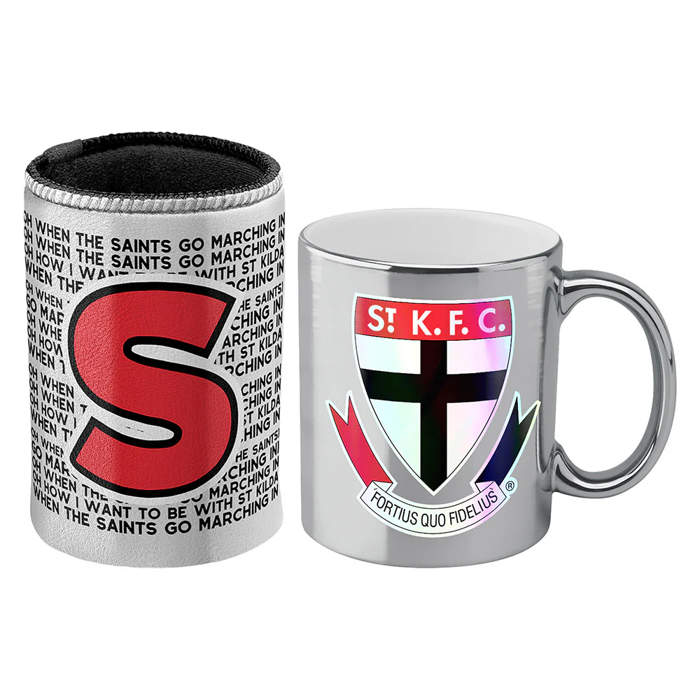 St Kilda Metallic Can Cooler And Mug Pack