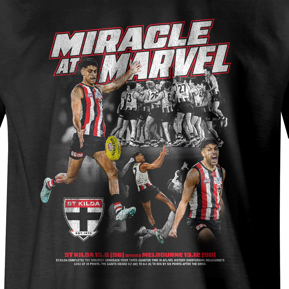 St Kilda Miracle At Marvel Tee - Image 2