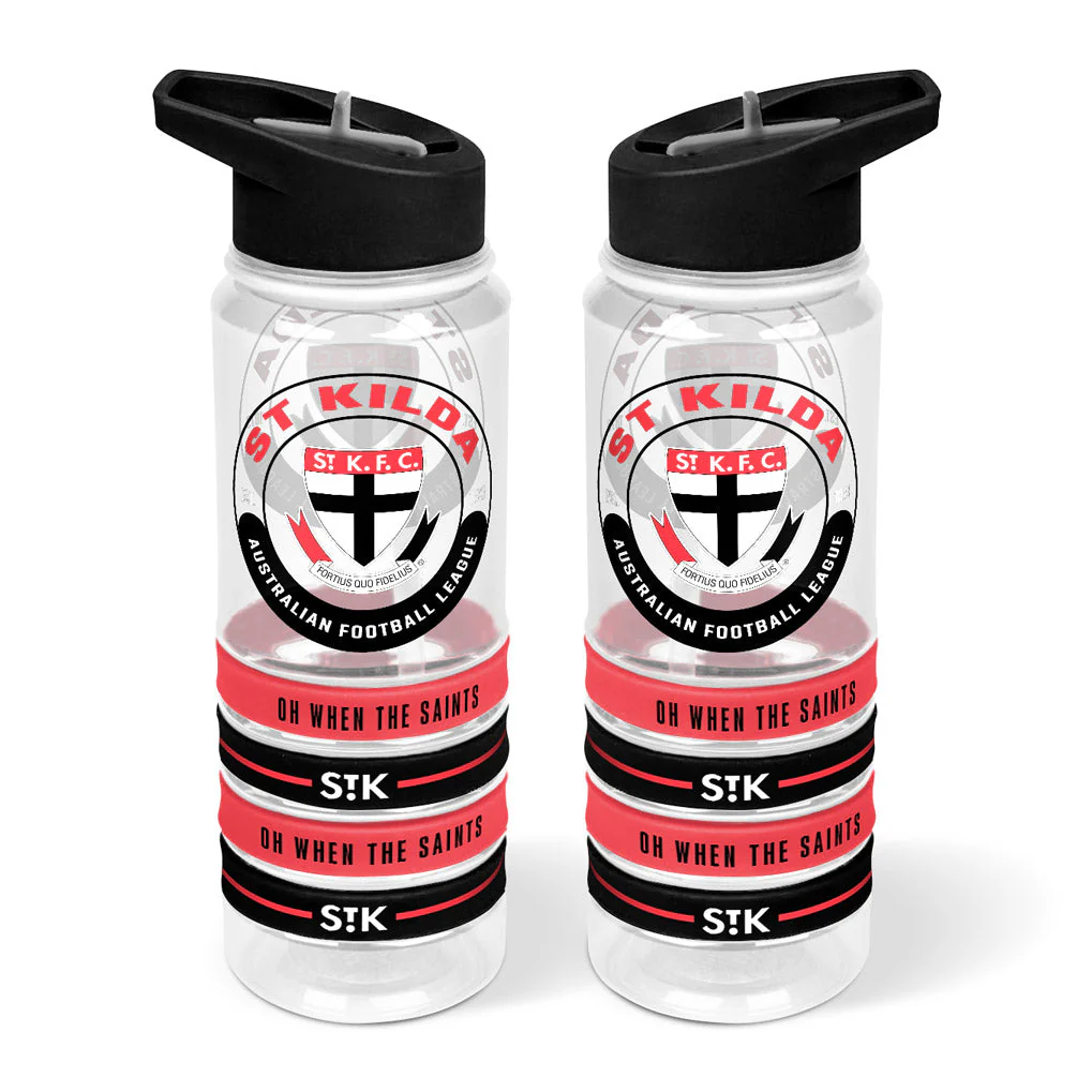St Kilda Quad Bands Tritan Drink Bottle