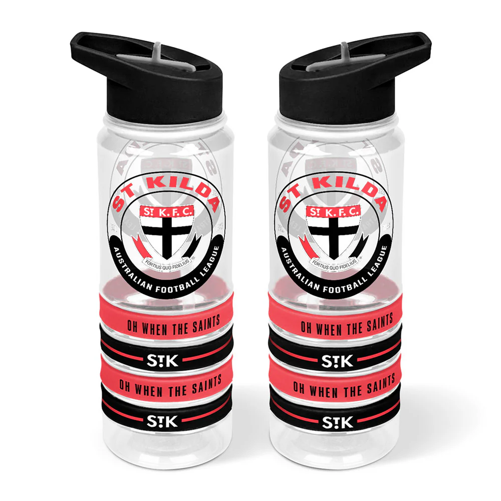 St Kilda Quad Bands Tritan Drink Bottle - Image 2