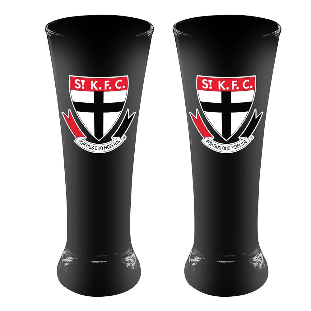 St Kilda Set Of 2 Coloured Glass Skols