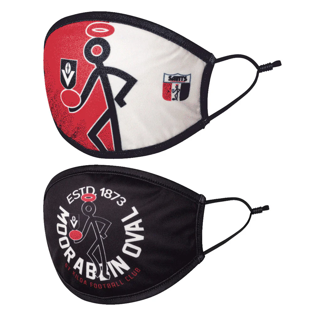St Kilda Set Of 2 Face Masks