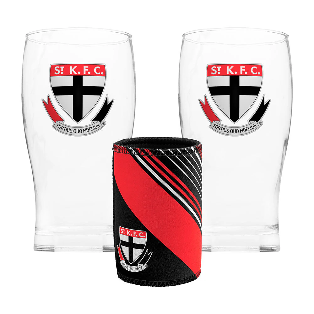 St Kilda  Set Of 2 Pint Glasses And Can Cooler - Image 2