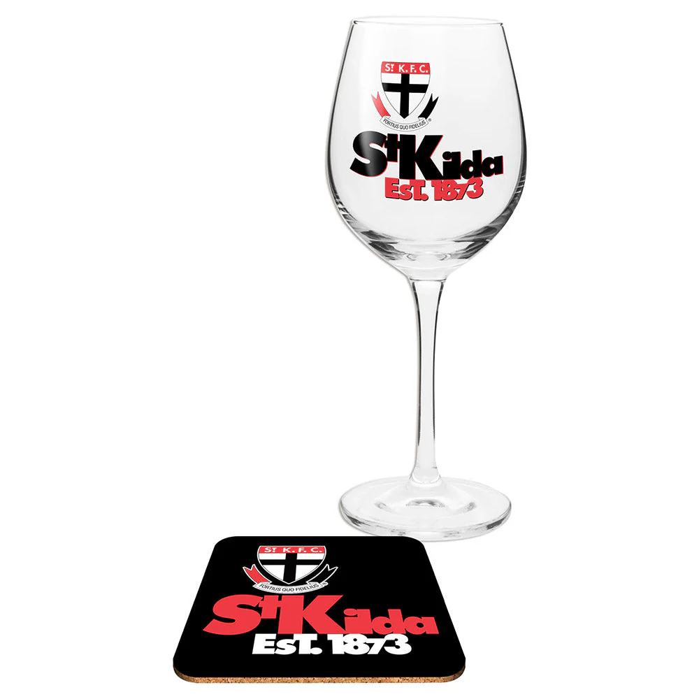 St Kilda Wine Glass And Coaster - Image 2