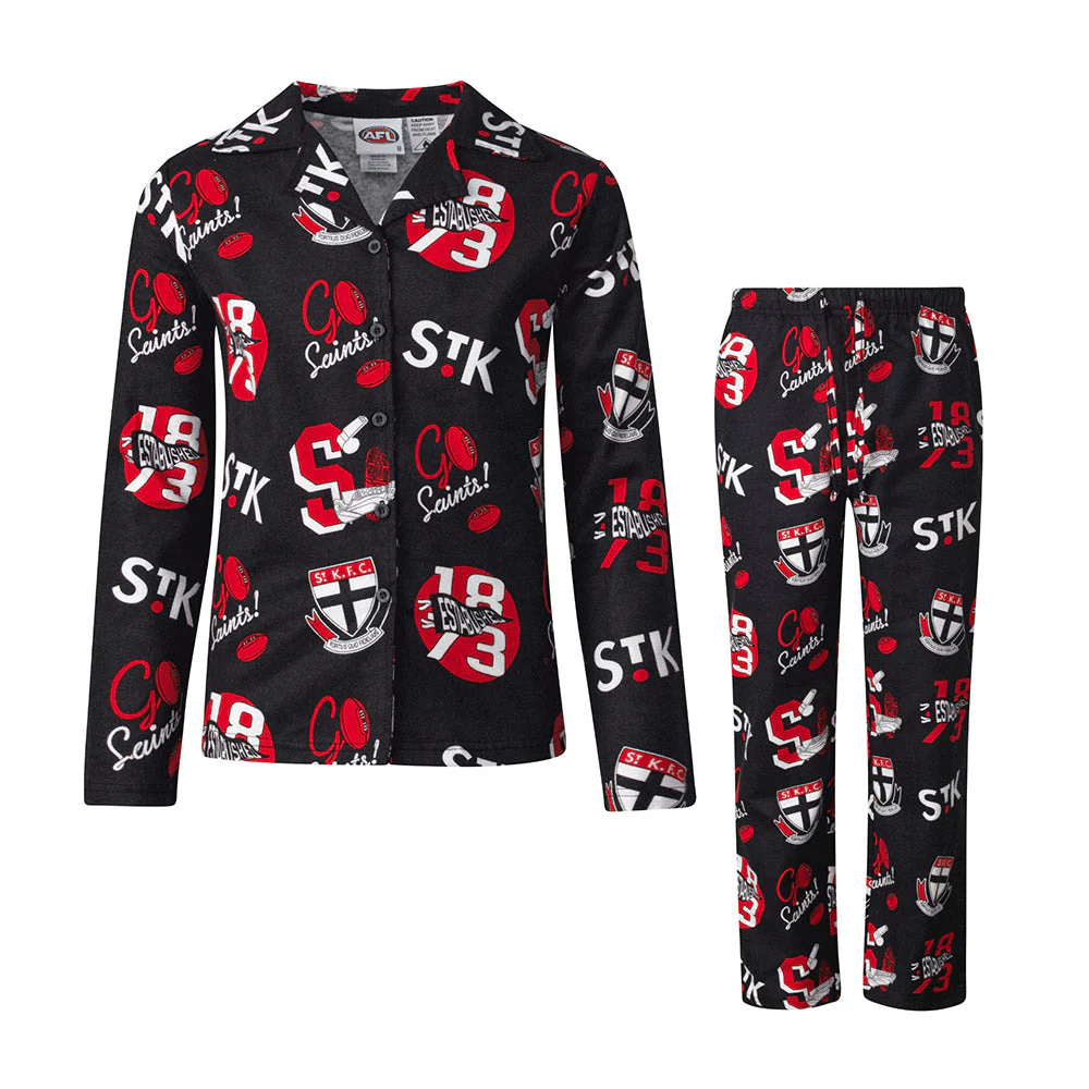 St Kilda Youth Flannel Pyjama Set - Image 3