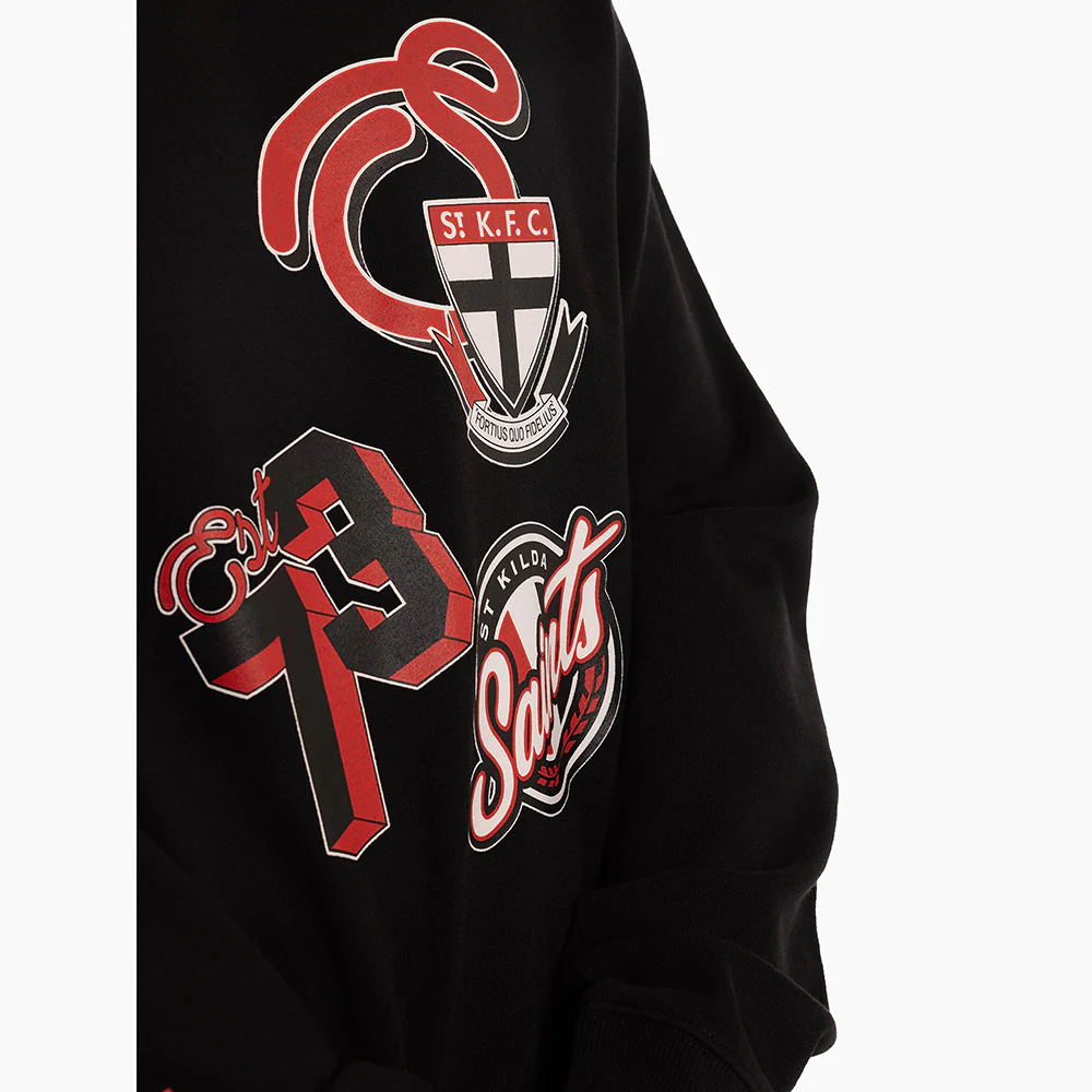 St Kilda Mens Patchwork Crew Sweater - Image 7