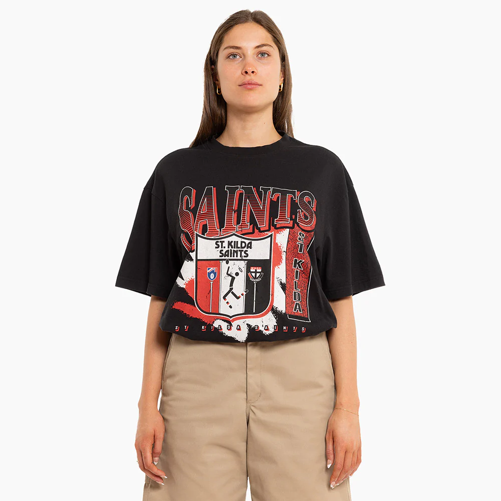 St Kilda Mitchell & Ness Adults Vintage Brush Off Tee - Image 4