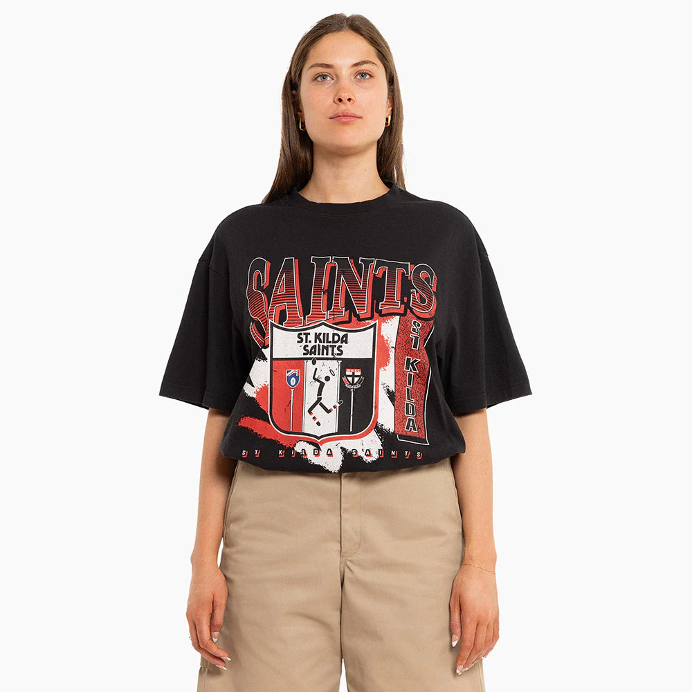St Kilda Mitchell & Ness Adults Vintage Brush Off Tee - Image 7