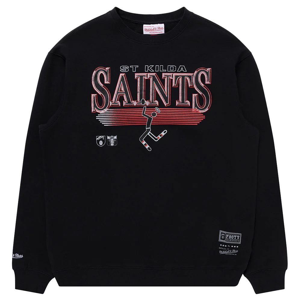 St Kilda Mitchell & Ness Adults Underscore Crew Neck Sweater