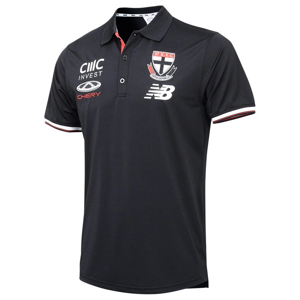 St Kilda 2024 Authentic Mens Media Polo