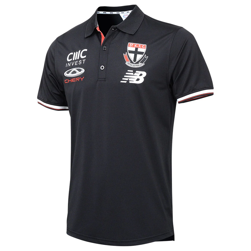 St Kilda 2024 Authentic Mens Media Polo - Image 4