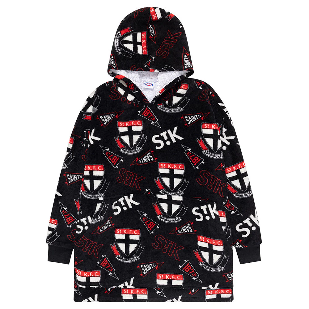 St Kilda Adult Sherpie Oversized Fleece Hoodie - Image 6