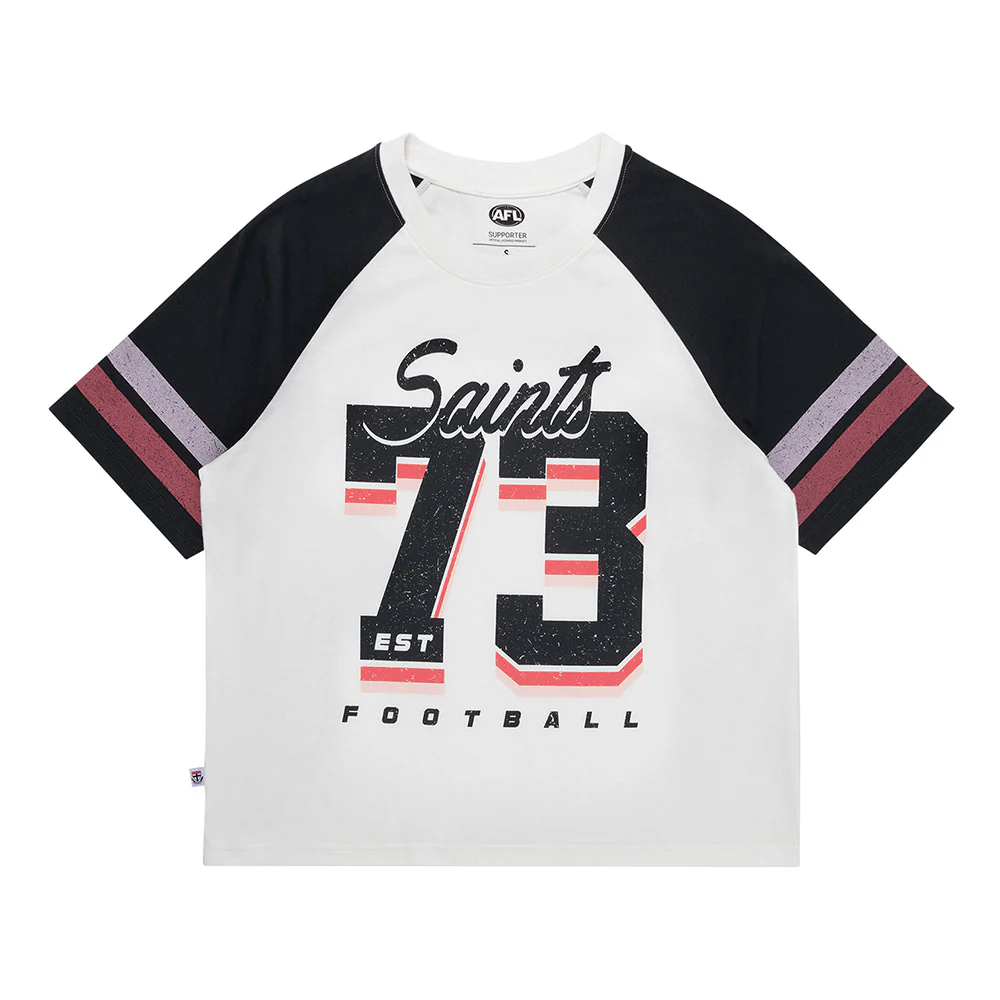 St Kilda 2-Tone Womens Raglan Tee