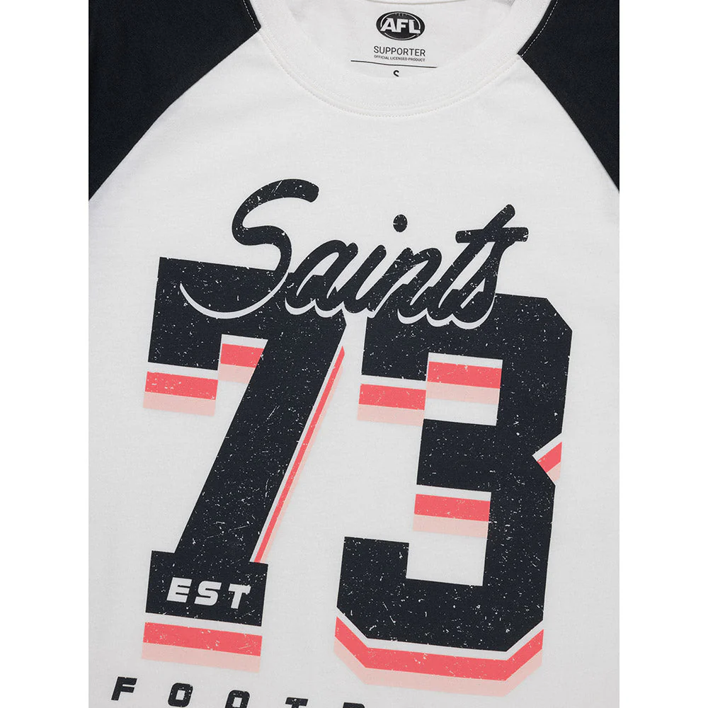 St Kilda 2-Tone Womens Raglan Tee - Image 7
