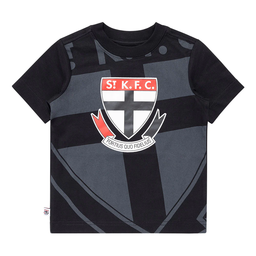 St Kilda Youth Oversize Crop Logo Tee