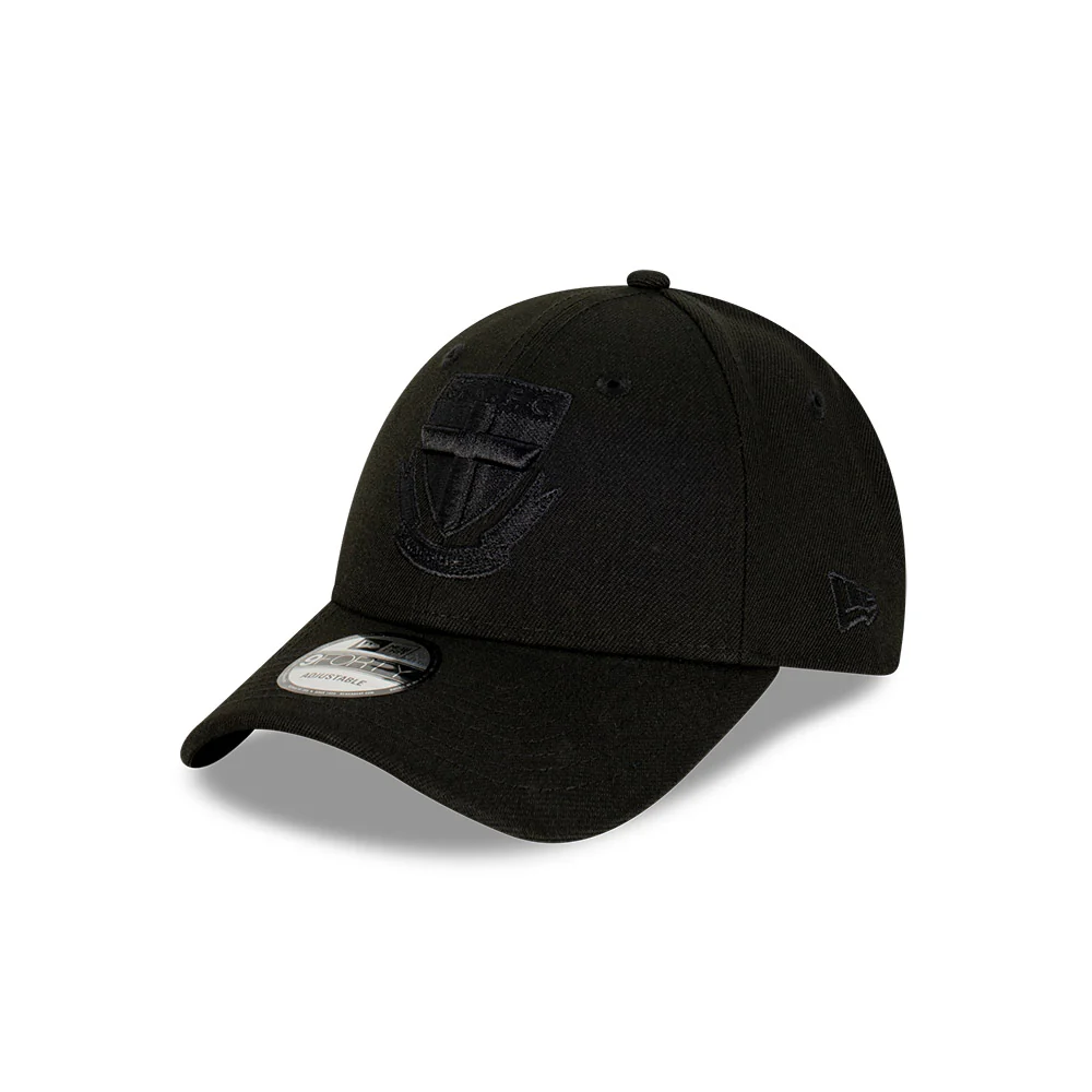 St Kilda New Era Black On Black 9forty Cap