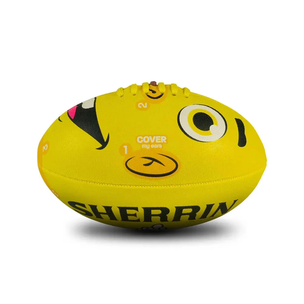 Sherrin Face Footy Yellow Size 1 - Image 2
