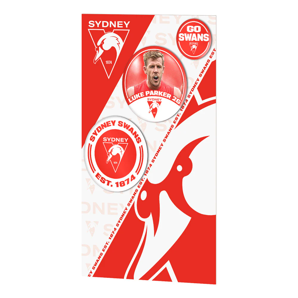 Sydney Swans 3 Badge Card - Luke Parker