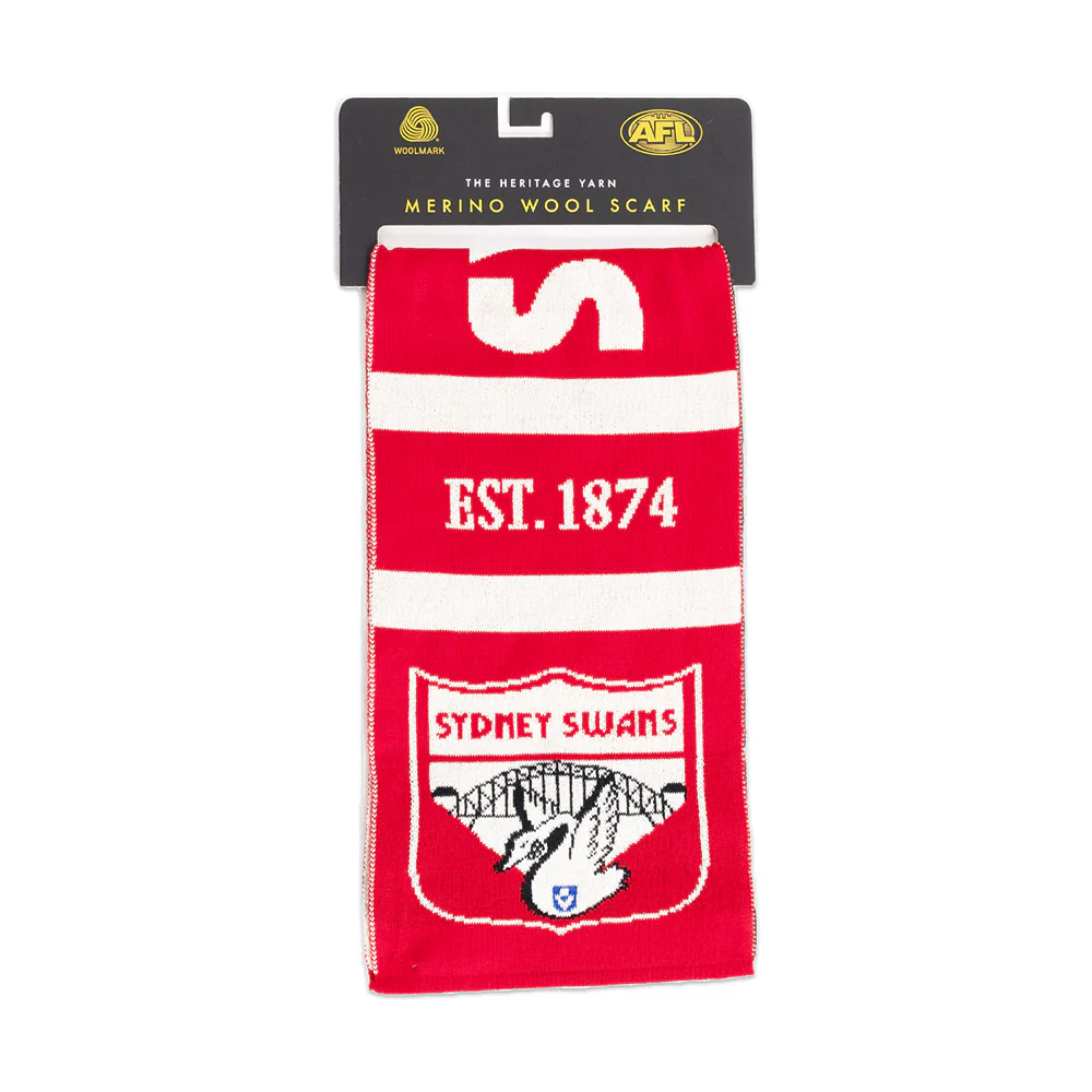 Sydney Swans Throwback Merino Wool Scarf