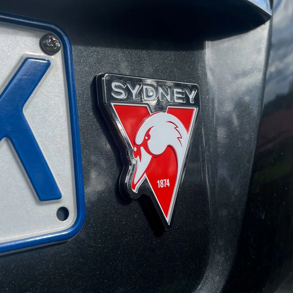 Sydney Swans 3d Chrome Car Badge Emblem - Image 2