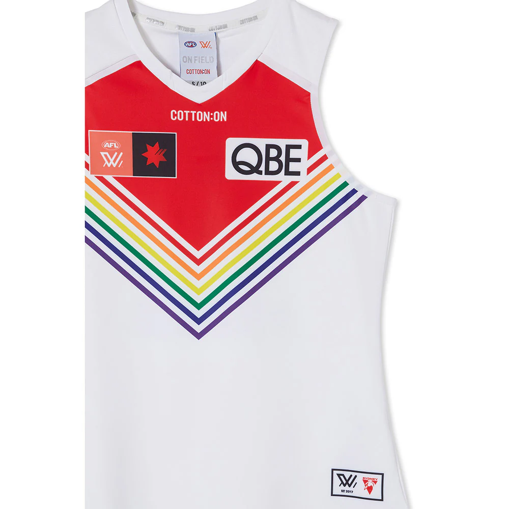 Sydney Swans Season 8 AFLW Authentic Pride Guernsey - Image 3