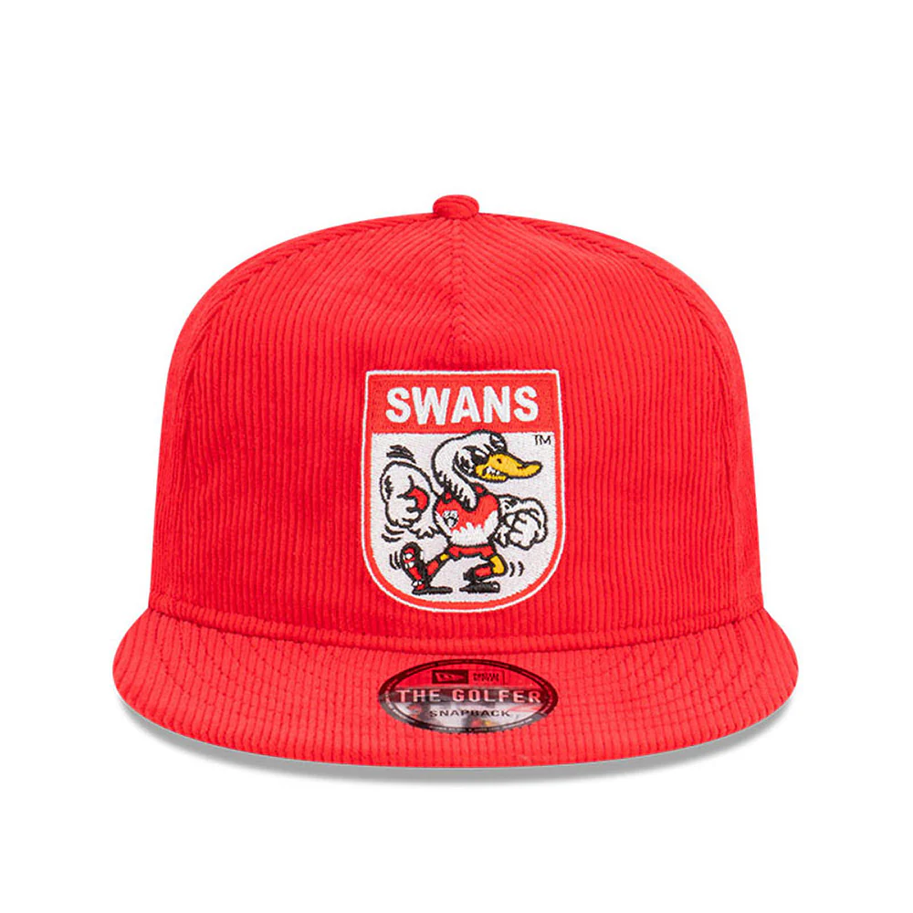 Sydney Swans New Era Mascot Corduroy Golfer Cap - Image 2