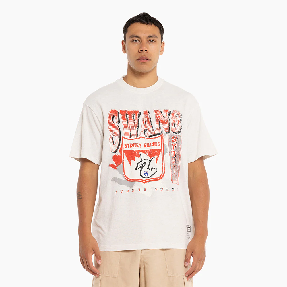 Sydney Swans Mitchell & Ness Adults Vintage Brush Off Tee - Image 3