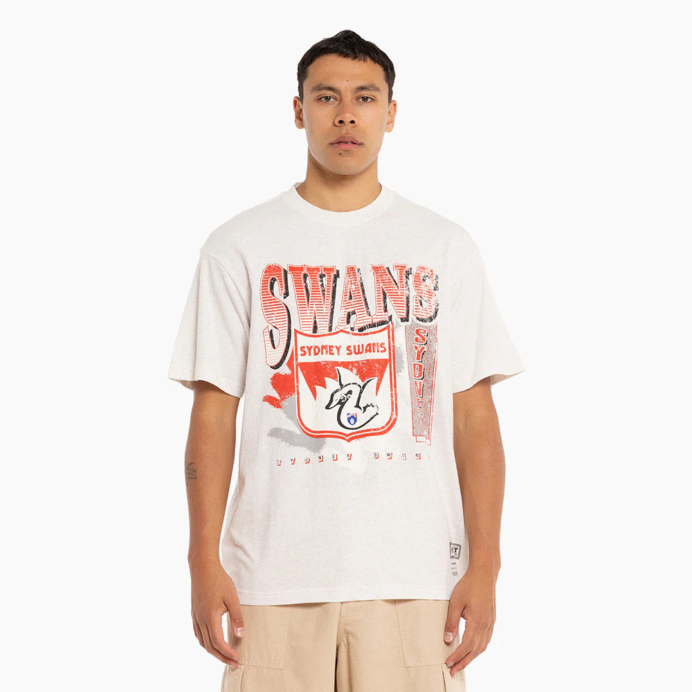 Sydney Swans Mitchell & Ness Adults Vintage Brush Off Tee - Image 7