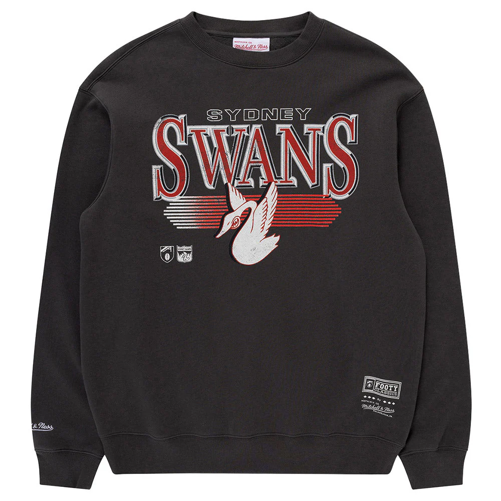Sydney Swans Mitchell & Ness Adults Underscore Crew Neck Sweater - Image 6