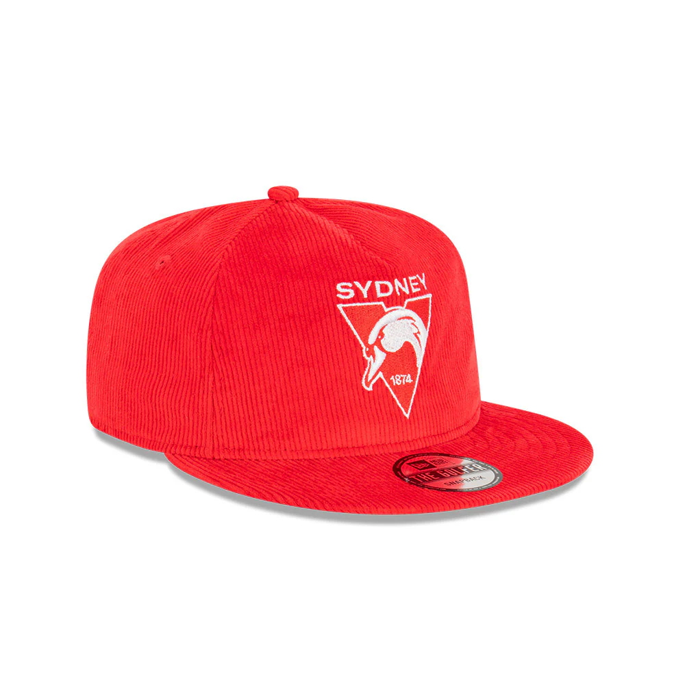Sydney Swans New Era Corduroy Golfer Cap - Image 2