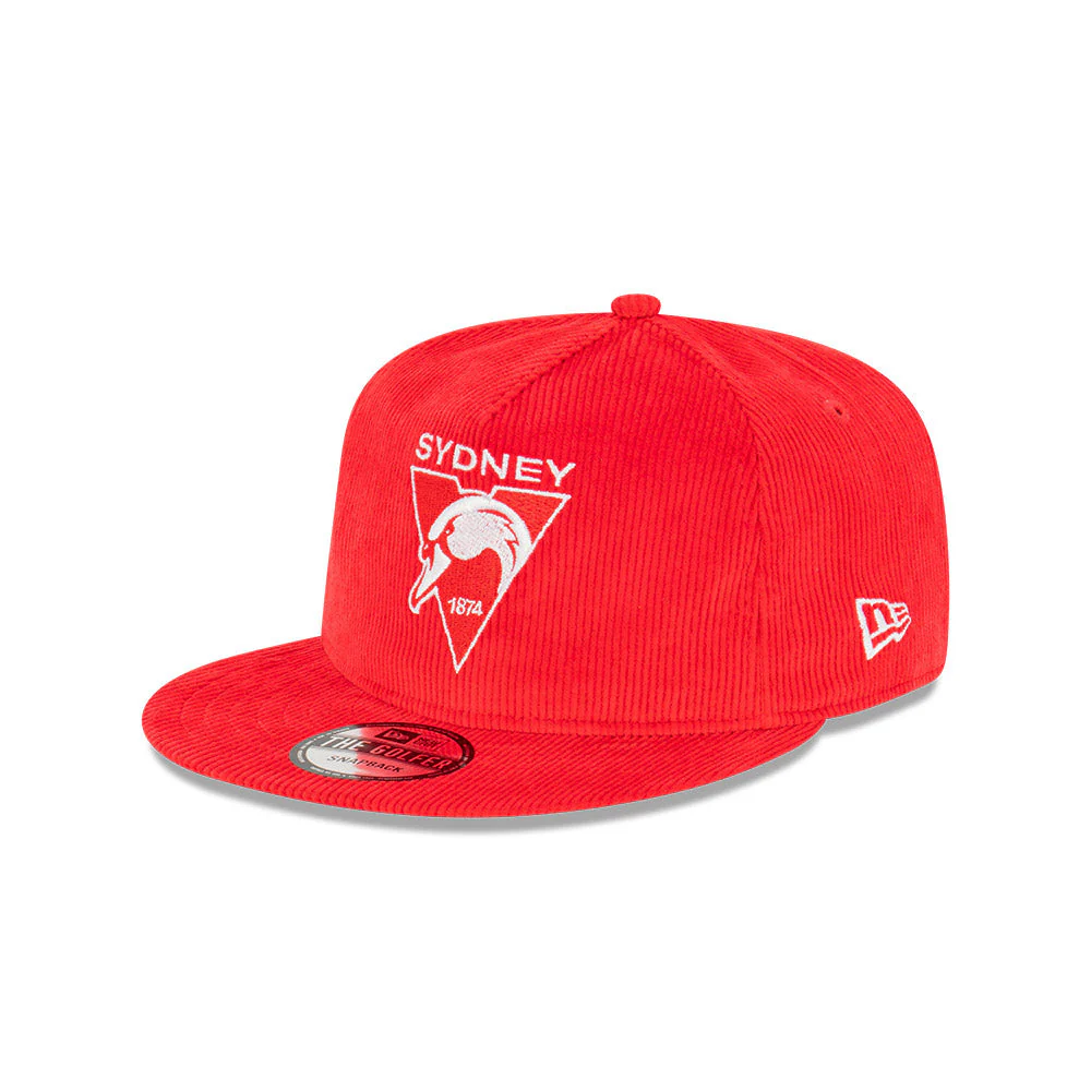 Sydney Swans New Era Corduroy Golfer Cap - Image 5