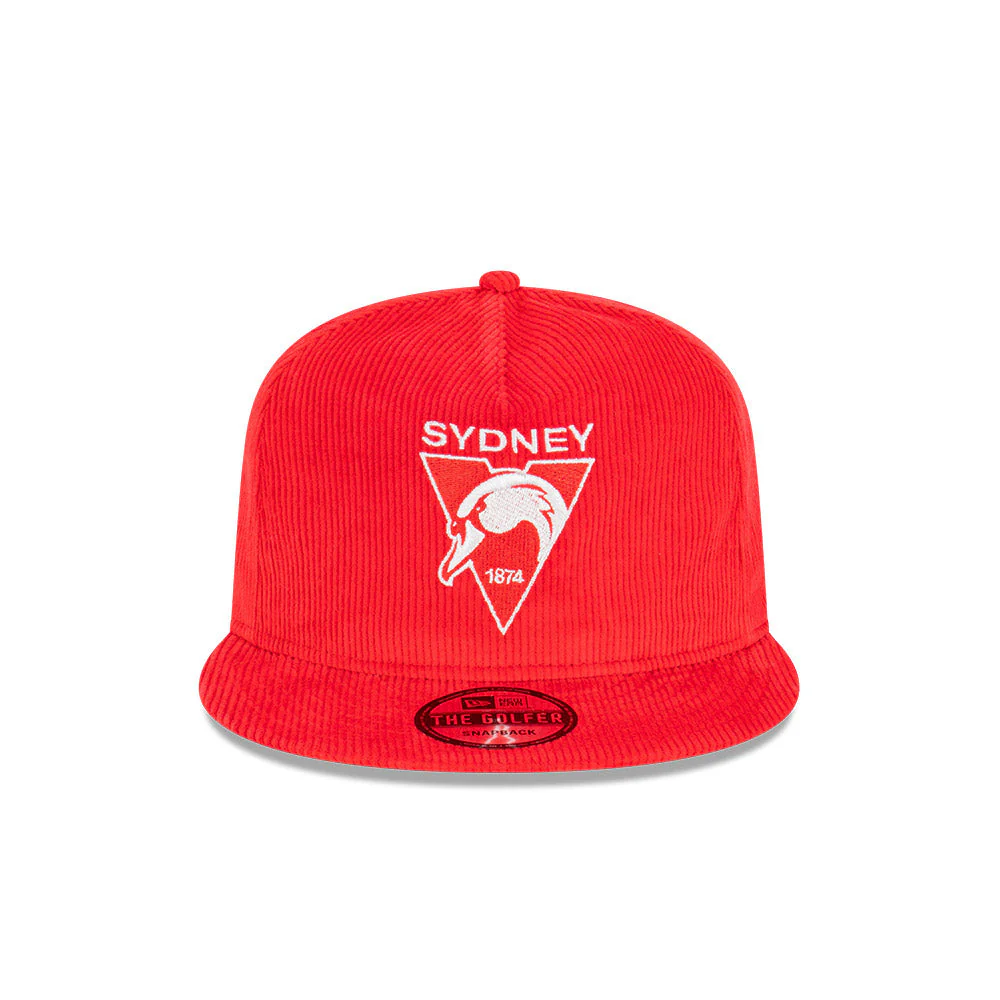 Sydney Swans New Era Corduroy Golfer Cap - Image 6