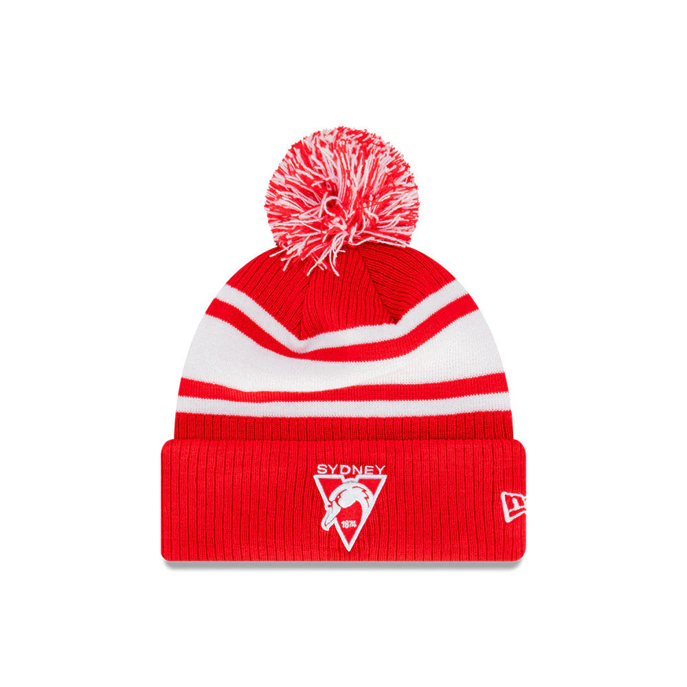 Sydney Swans New Era Stripe Knitted Beanie - Image 4