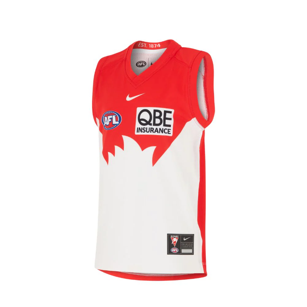 Sydney Swans 2025 Authentic Youth Home Guernsey