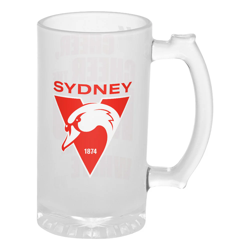 Sydney Swans Frosted Stein 500ml