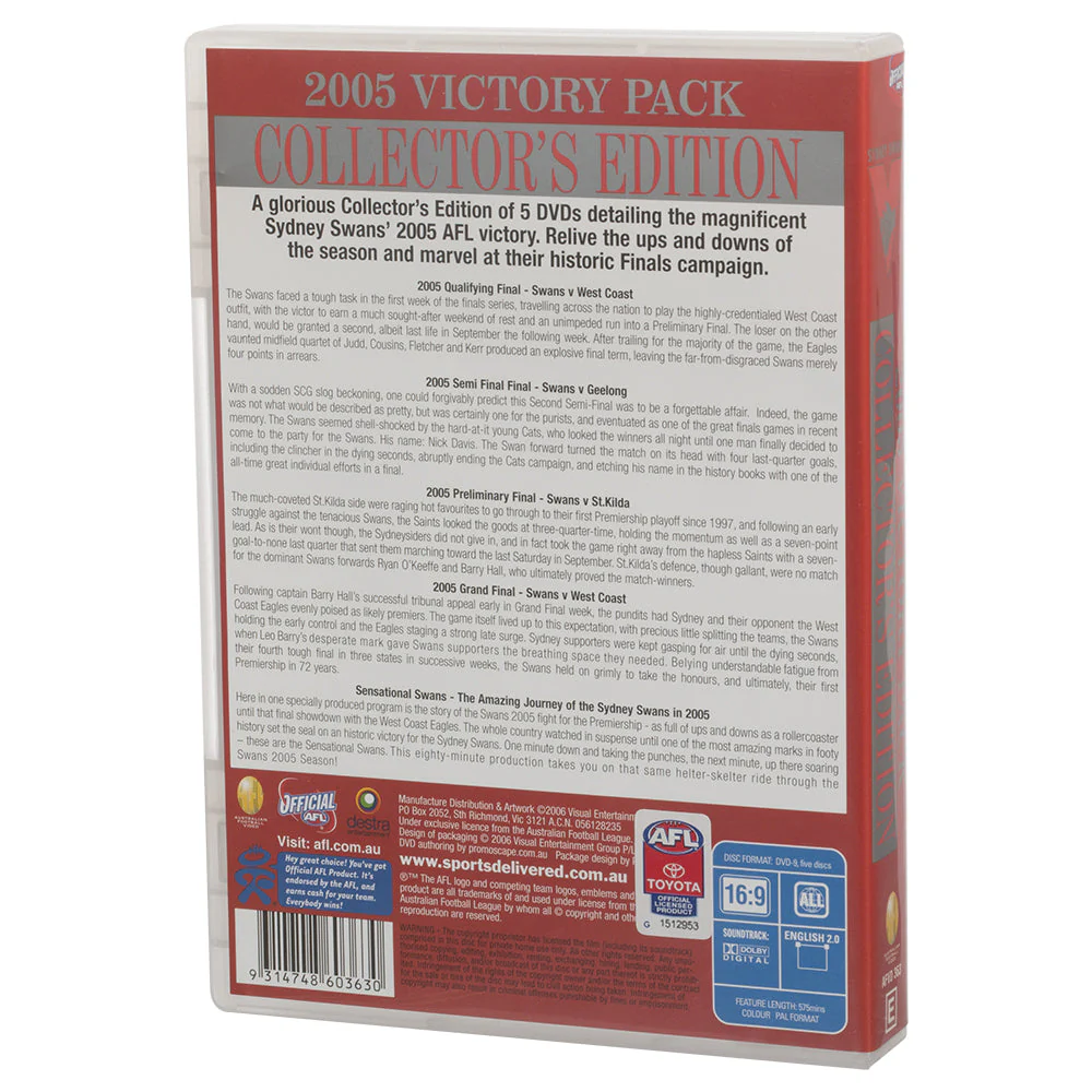 Sydney Swans 2005 Victory Dvd Pack - Image 4