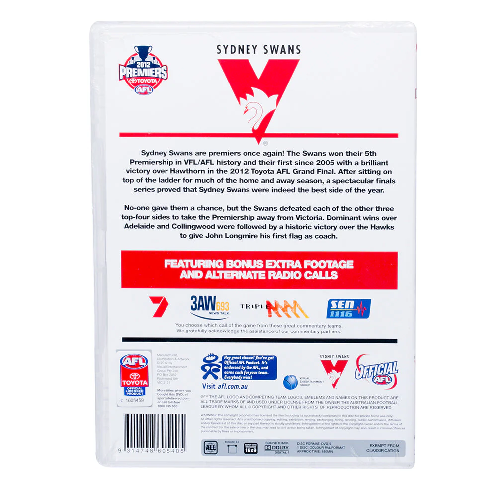 Sydney Swans 2012 Premiers Dvd - Image 4