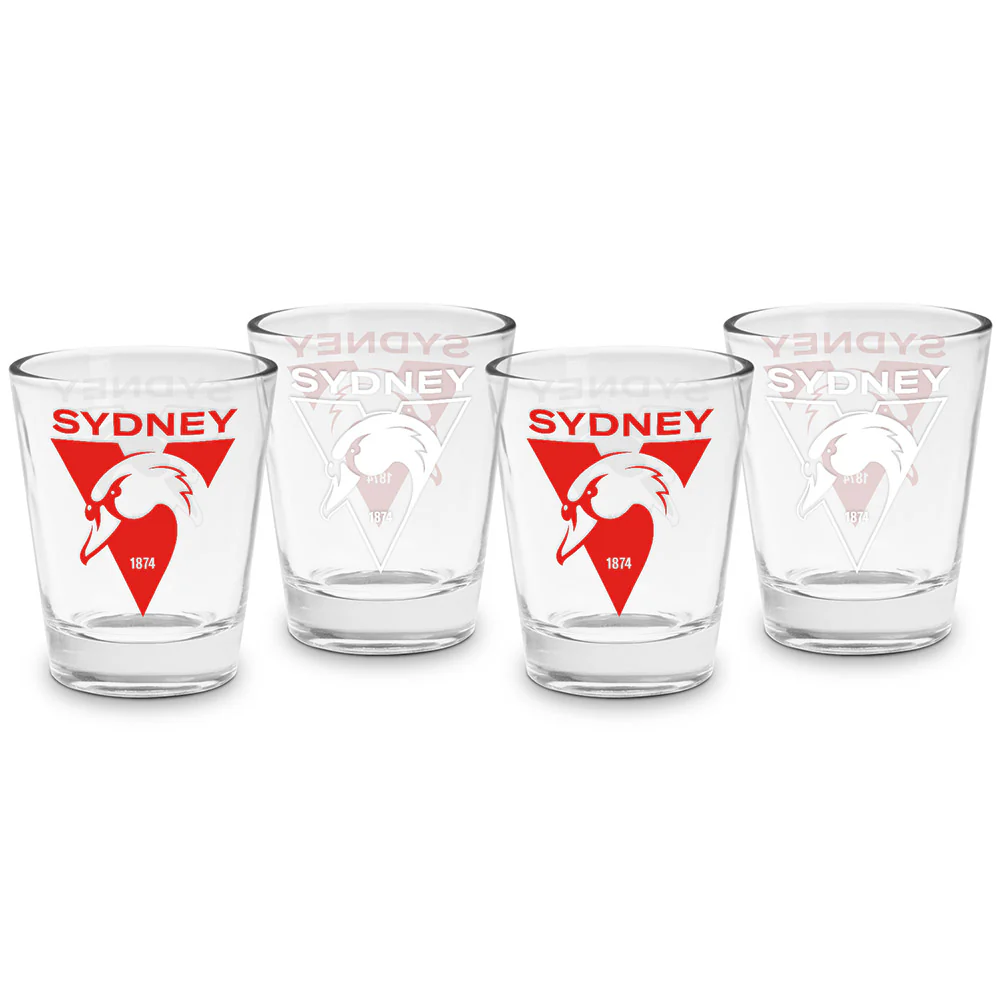 Sydney Swans 4 Pack Shot Glass