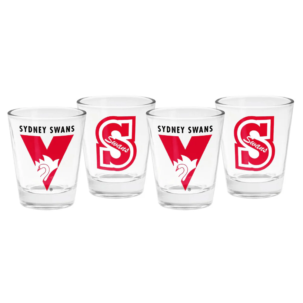 Sydney Swans 4pk Shot Glasses