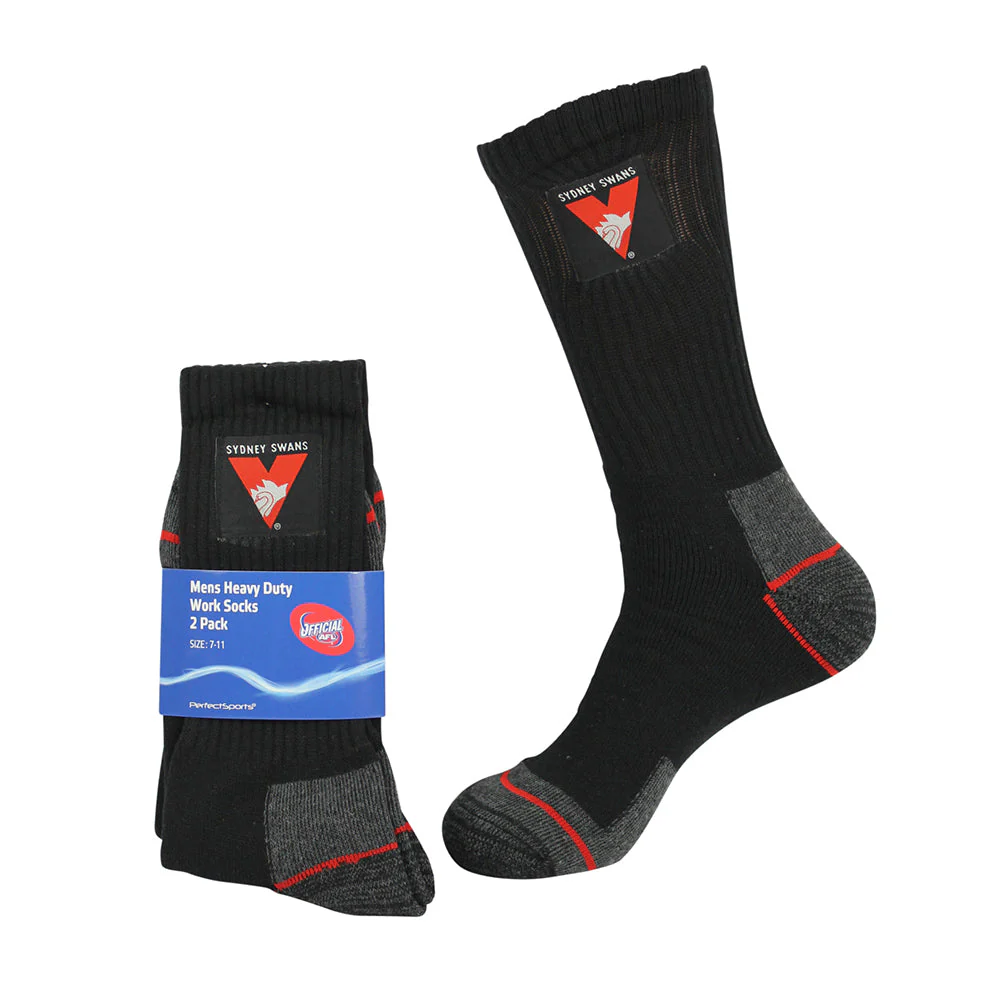 Sydney Swans Black Work Socks 2-Pack - Image 2