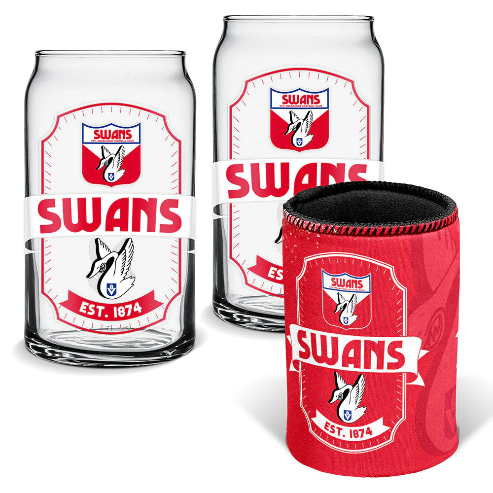 Sydney Swans Can Glasses & Can Cooler - Image 2