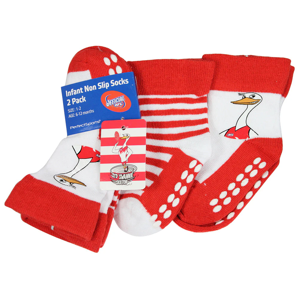 Sydney Swans Infant Mascot Socks 2-Pack - Image 2