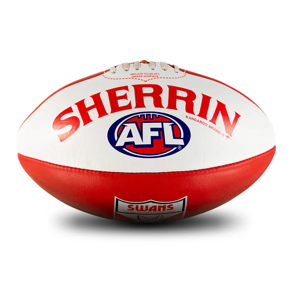 Sydney Swans Leather Football - Size 5 - Image 2