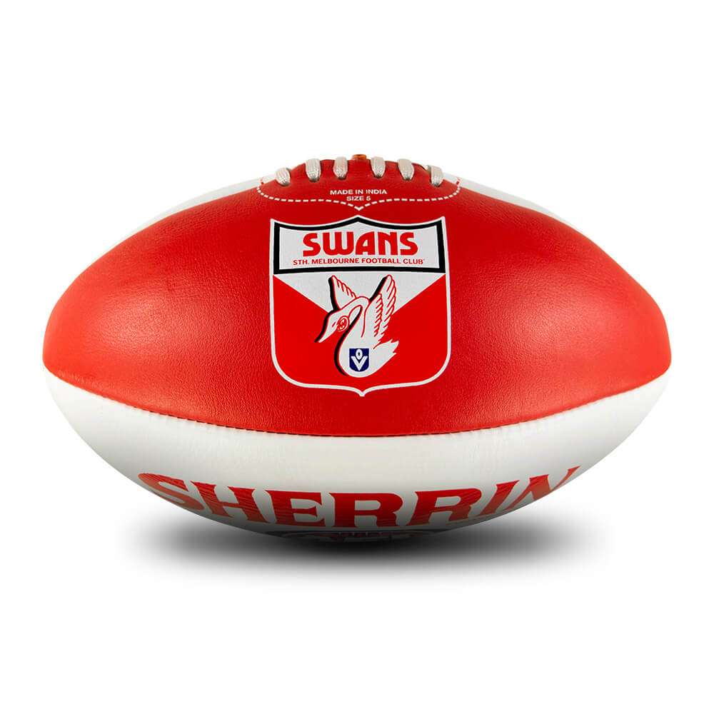 Sydney Swans Leather Football - Size 5 - Image 8