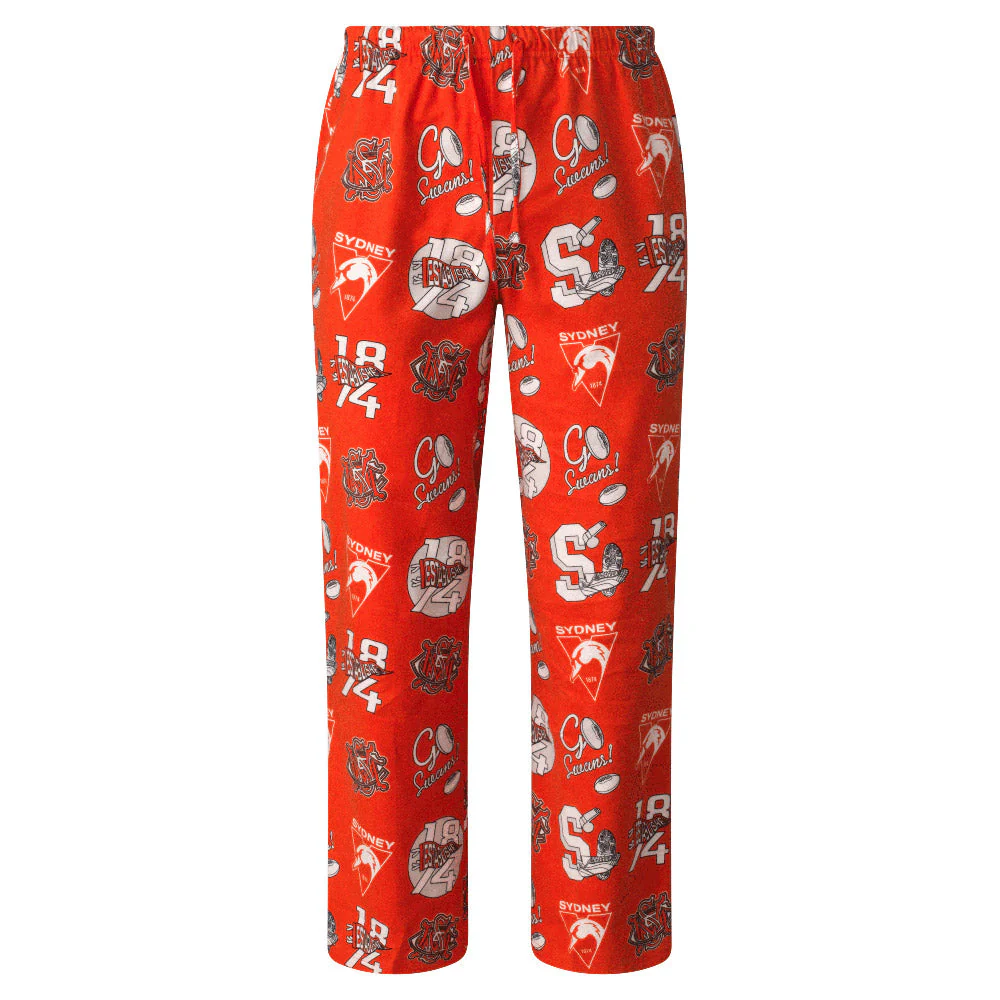 Sydney Swans Mens Flannel Pyjama Pants - Image 3