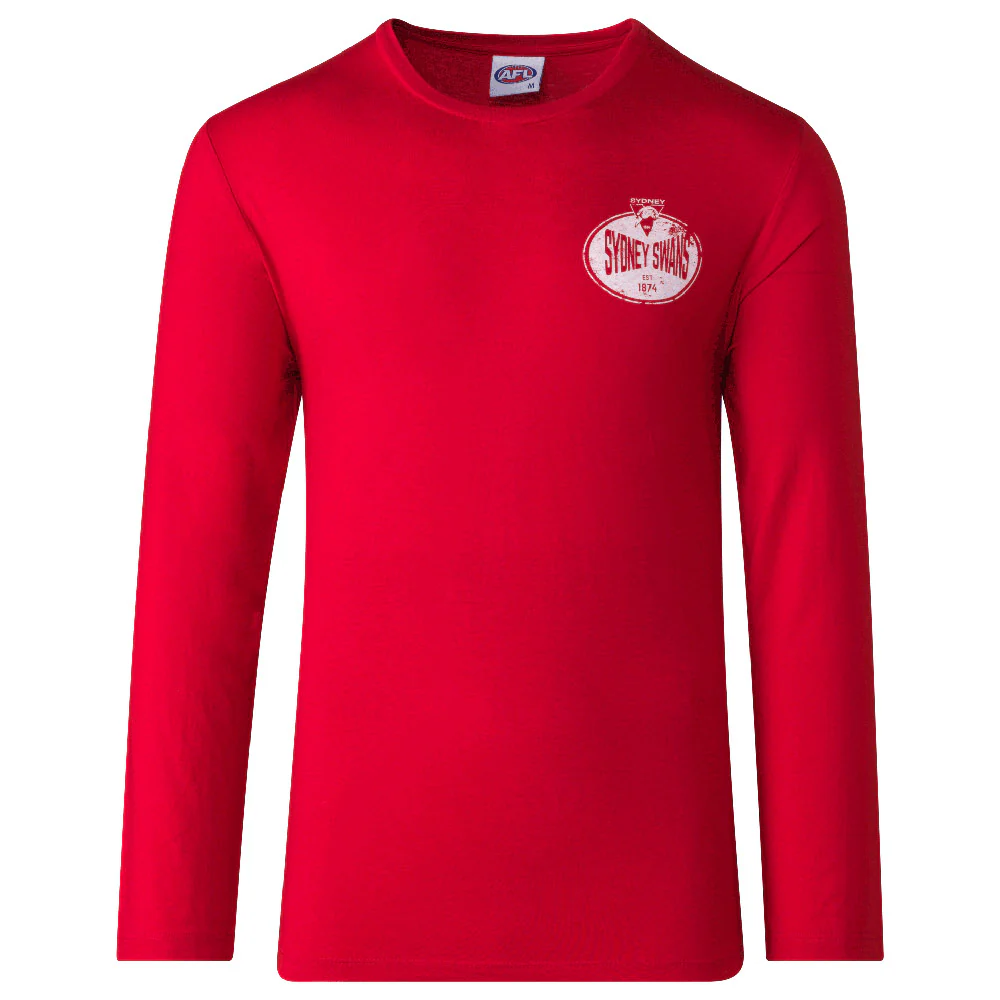 Sydney Swans Mens Supporter Long Sleeve Tee