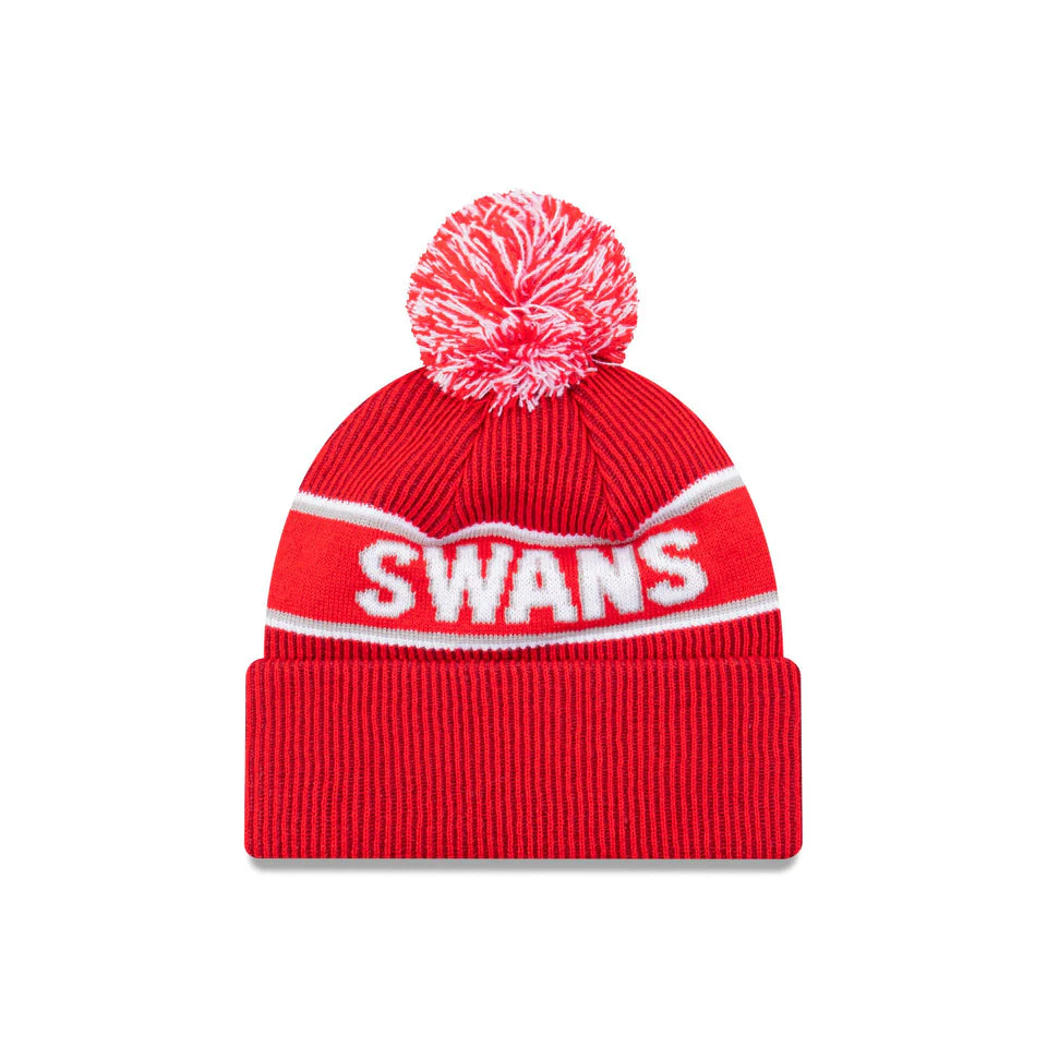 Sydney Swans New Era Wordmark Stripe Beanie - Image 2