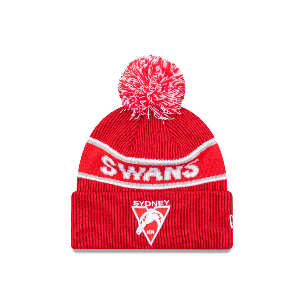 Sydney Swans New Era Wordmark Stripe Beanie - Image 4